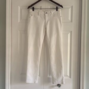 DL1961 Angel Mid Rise Skinny Ankle Jeans in Milk/White - Size 28